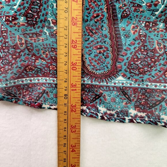 Live 4 Truth 2X Paisley Sleeveless High Low Scheer Top Metal Detail Boho India - Picture 10 of 10